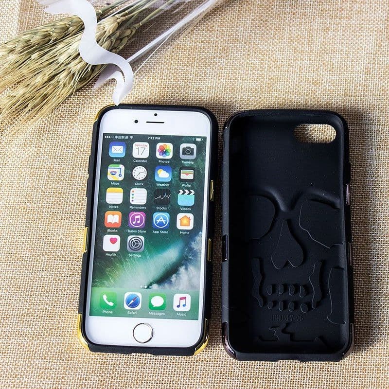 image-Double-Deck Skull iPhone Case