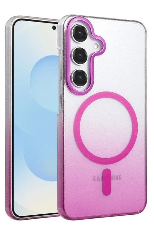 image-Samsung Galaxy S25 Case Glittery Shinys Glossy Magnetic Charging Cover