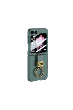 image-Samsung Galaxy Z Flip6 Case Kipta PC Hard Rubber Metal Ring Cover