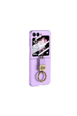 image-Samsung Galaxy Z Flip6 Case Kipta PC Hard Rubber Metal Ring Cover