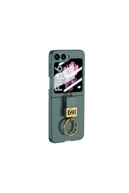 image-Samsung Galaxy Z Flip6 Case Kipta PC Hard Rubber Metal Ring Cover