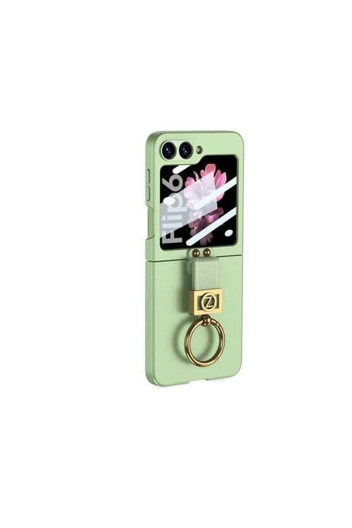 image-Samsung Galaxy Z Flip6 Case Kipta PC Hard Rubber Metal Ring Cover