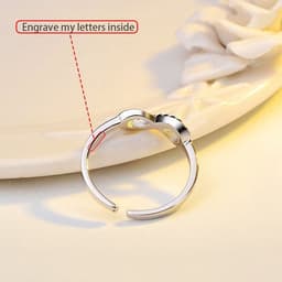 image-Rhinestone Silver Infinity Ring