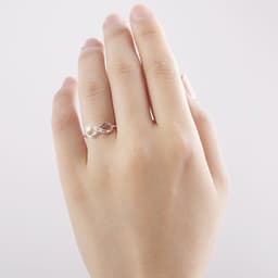 image-Rhinestone Silver Infinity Ring