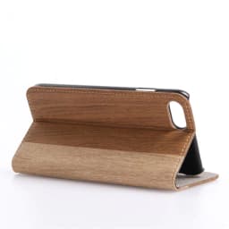 image-Wood Grain iPhone 7 7+ Wallet Case