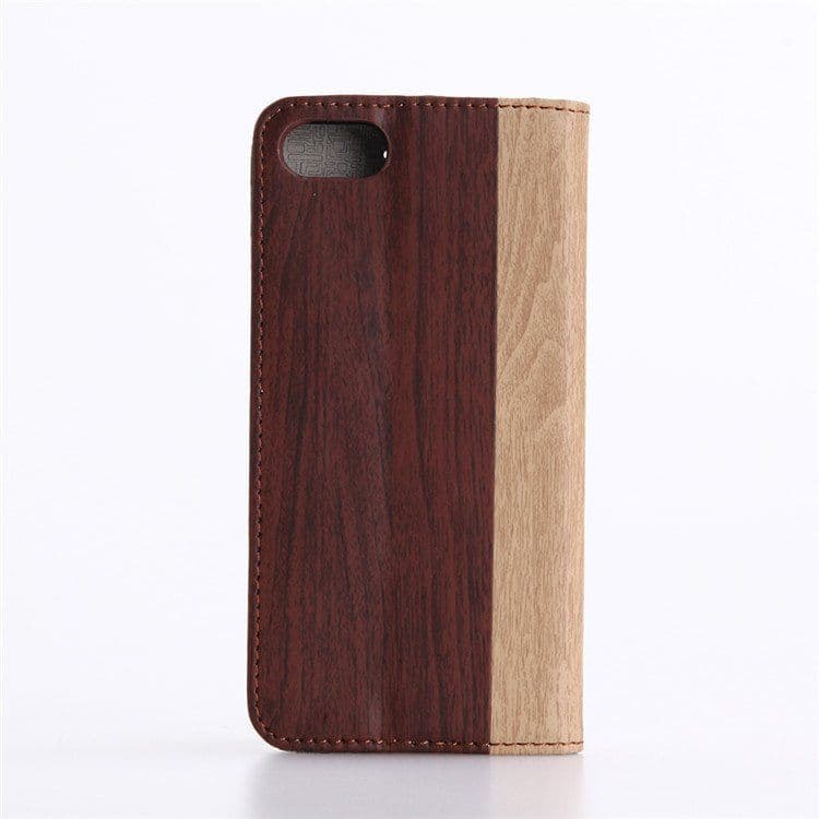 image-Wood Grain iPhone 7 7+ Wallet Case