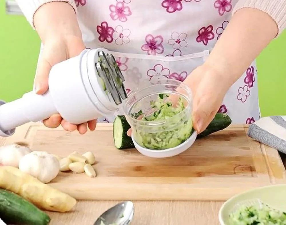 image-Vegetable Onion Garlic Chopper Crusher
