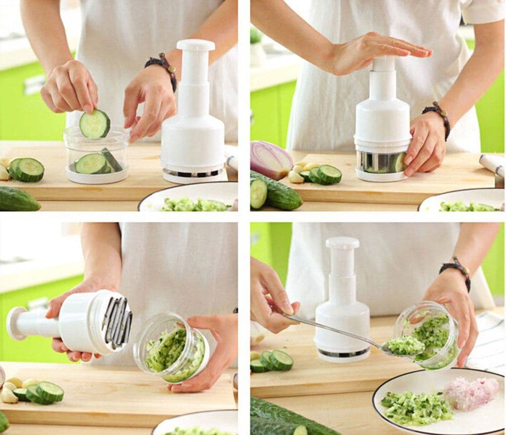 image-Vegetable Onion Garlic Chopper Crusher