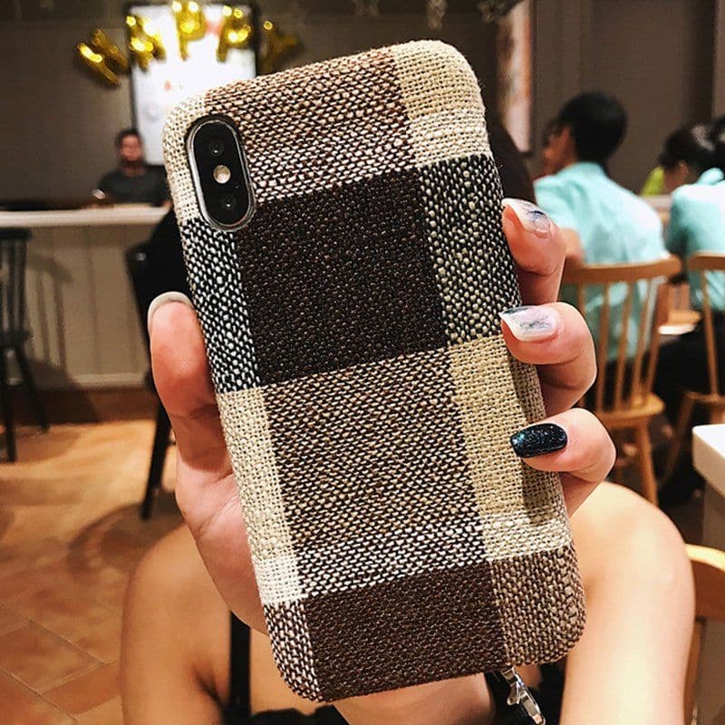 image-Brown Scottish Tartan iPhone Case