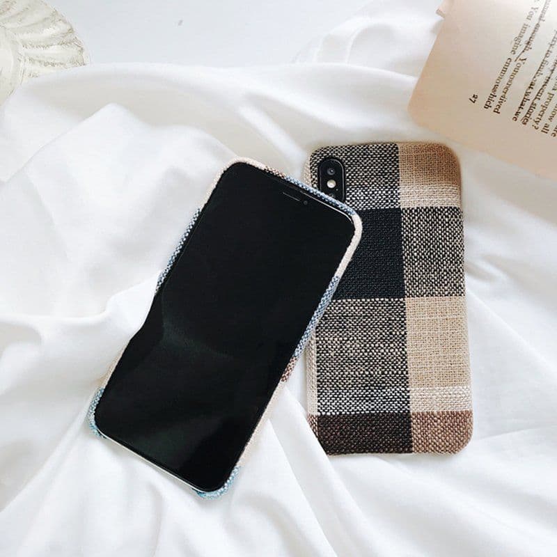 image-Brown Scottish Tartan iPhone Case