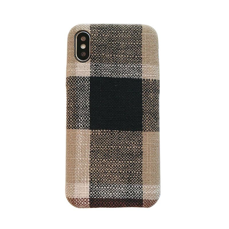 image-Brown Scottish Tartan iPhone Case
