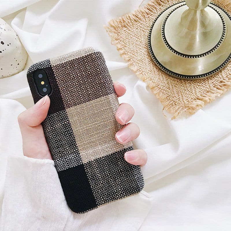 image-Brown Scottish Tartan iPhone Case