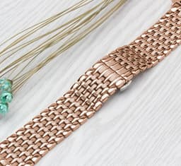 image-Stainless Steel Rose Apple Watch Band