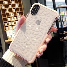 image-3D Diamond Texture Clear Phone Case