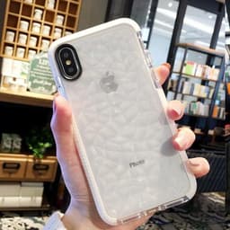 image-3D Diamond Texture Clear Phone Case