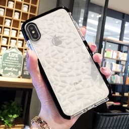 image-3D Diamond Texture Clear Phone Case