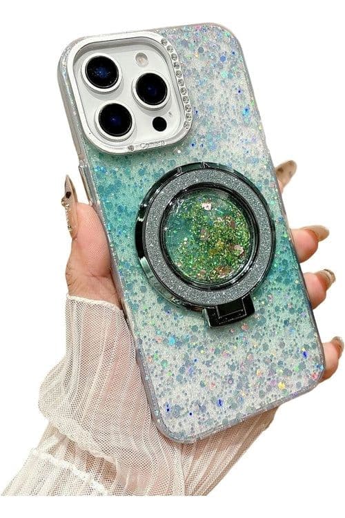 image-iPhone 15 Case, Drop Glitter Gradient, Magnetic Charging Feature,