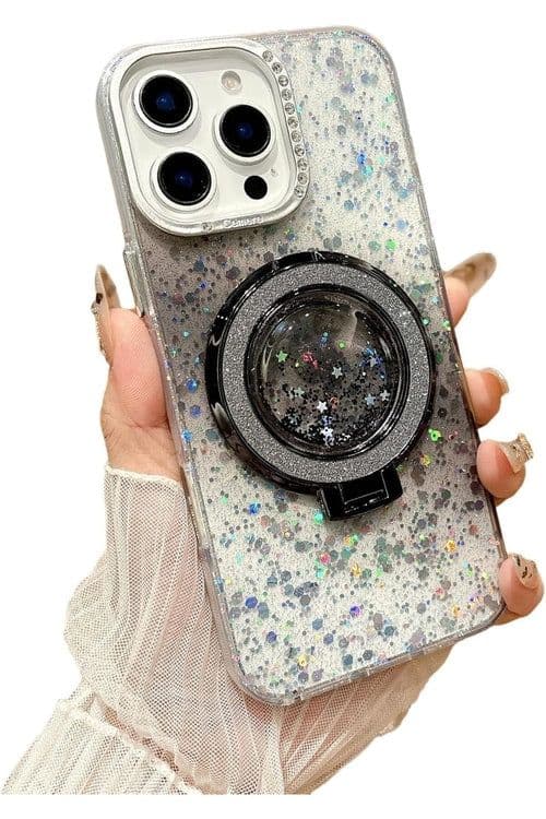 image-iPhone 15 Case, Drop Glitter Gradient, Magnetic Charging Feature,