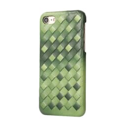 image-Green Woven Leather iPhone Case