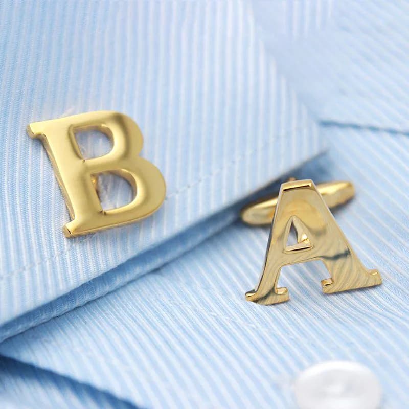 image-Golden Alphabets Cufflinks