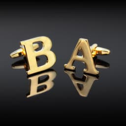 image-Golden Alphabets Cufflinks