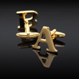 image-Golden Alphabets Cufflinks