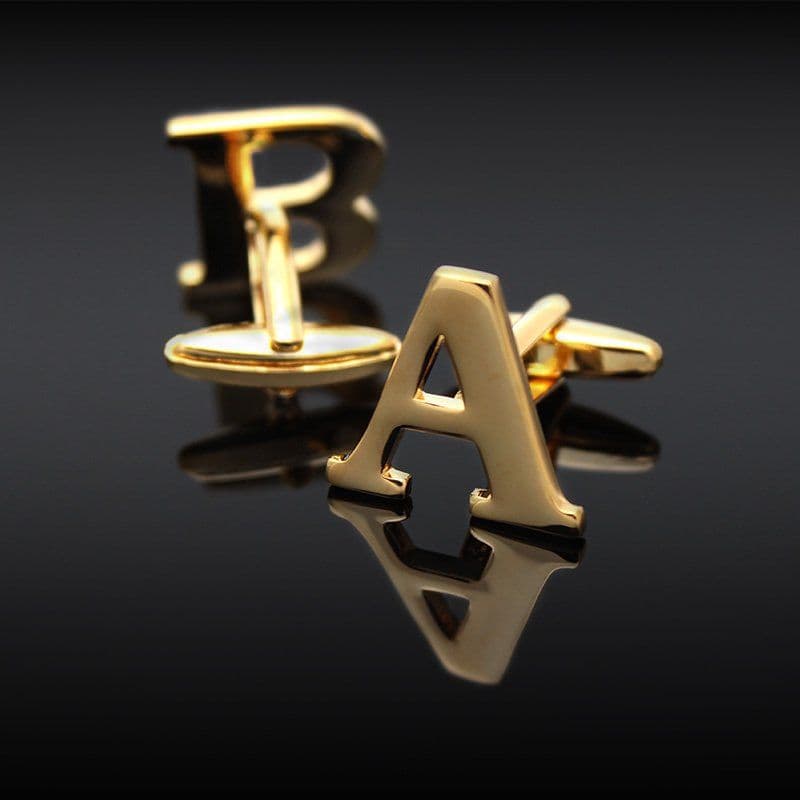 image-Golden Alphabets Cufflinks