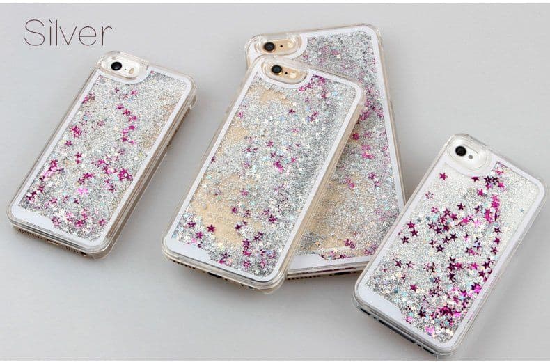 image-Silver Glitter iPhone Case