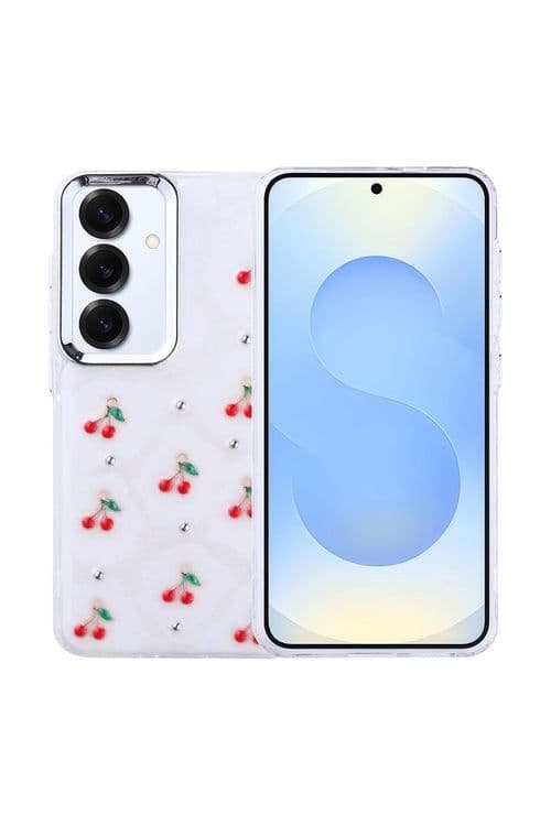 image-Samsung Galaxy S24 Plus Case, Polar Glitter Patterned Bow Cover
