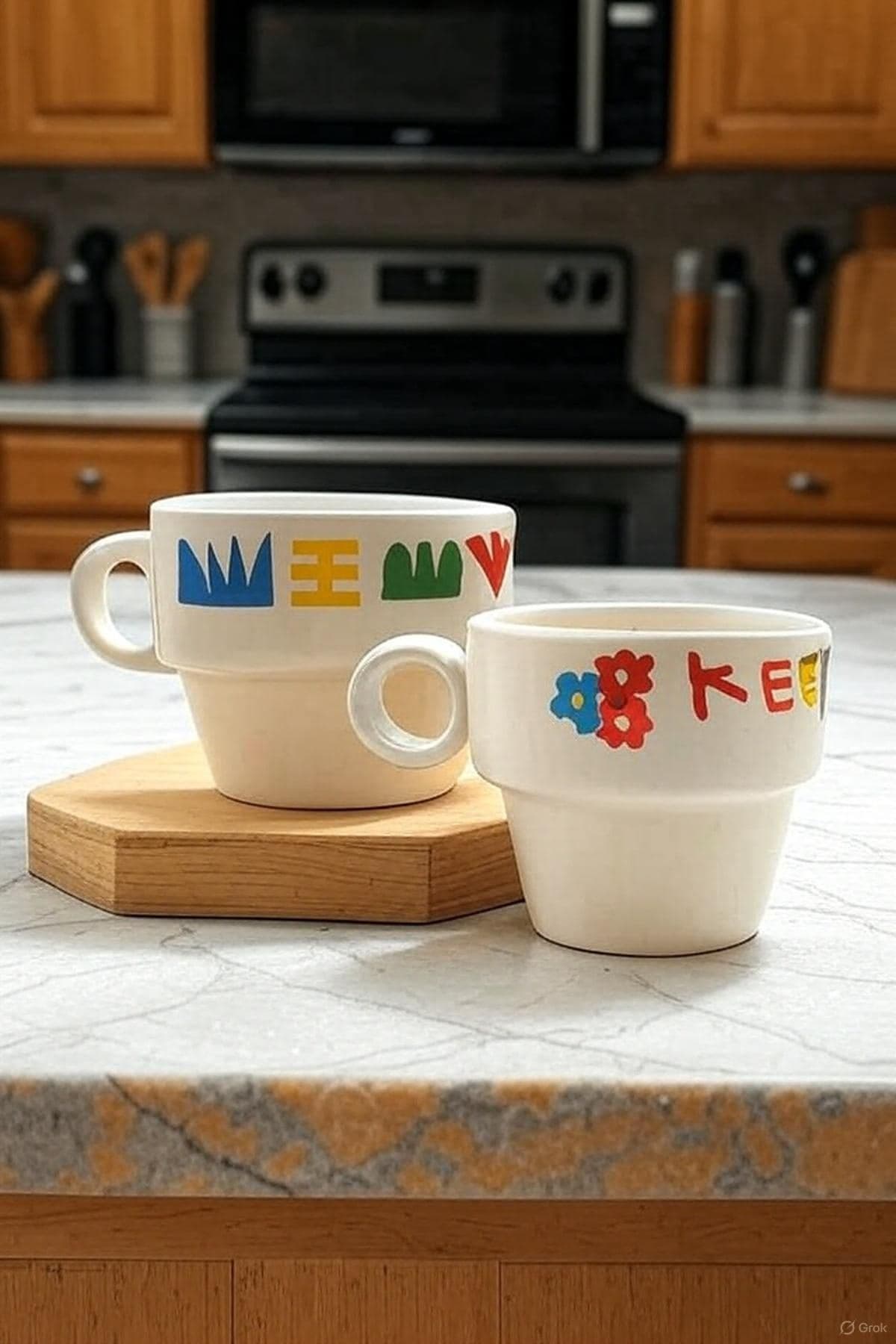 image-Handmade Ceramic Espresso Cups Set for Turkish Coffee and Small Lattes