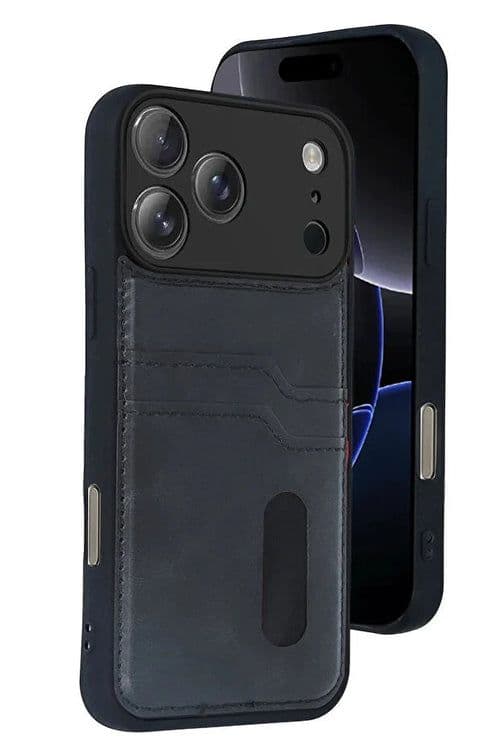 image-iPhone 17 Pro Max Leather Wallet Case with Card Slots PU Flip Cover,