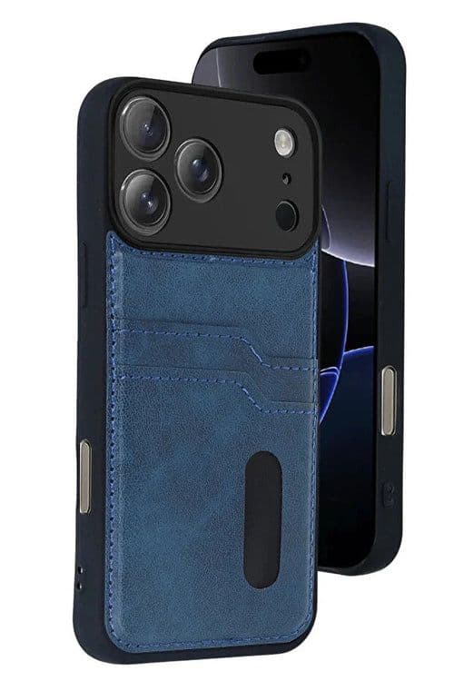 image-iPhone 17 Pro Max Leather Wallet Case with Card Slots PU Flip Cover,