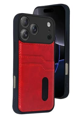 image-iPhone 17 Pro Max Leather Wallet Case with Card Slots PU Flip Cover,