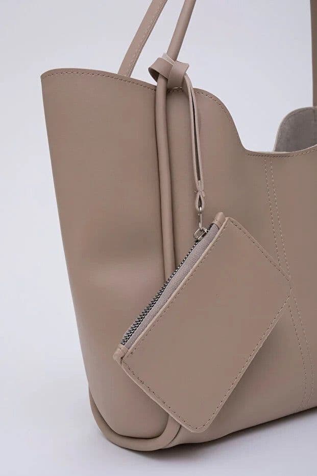 image-Mink SHK108 faux leather women hand and shoulder bag with wallet and