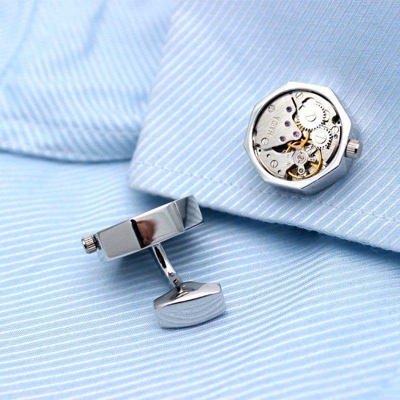 image-Octagonal Watch Engine Cufflinks