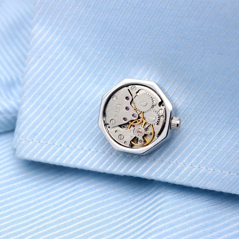 image-Octagonal Watch Engine Cufflinks