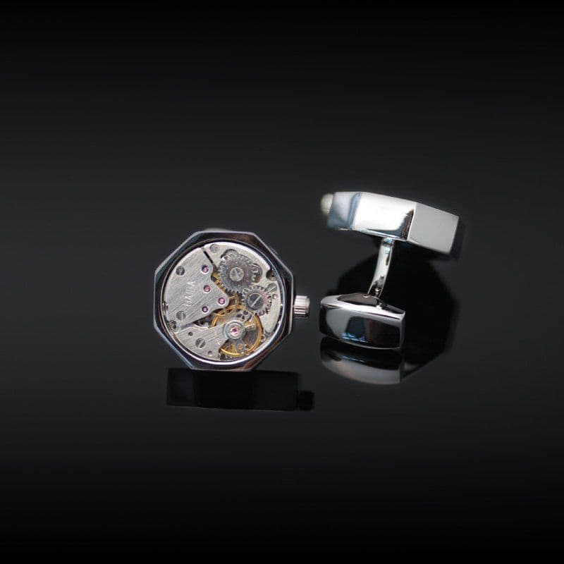 image-Octagonal Watch Engine Cufflinks