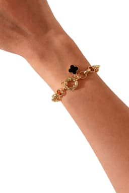 image-Black Clover Bracelet Adjustable Minimal Elegant Fashion Jewelry Gift
