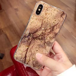 image-Emerald Marble with Shining Gold Foil Phone Case