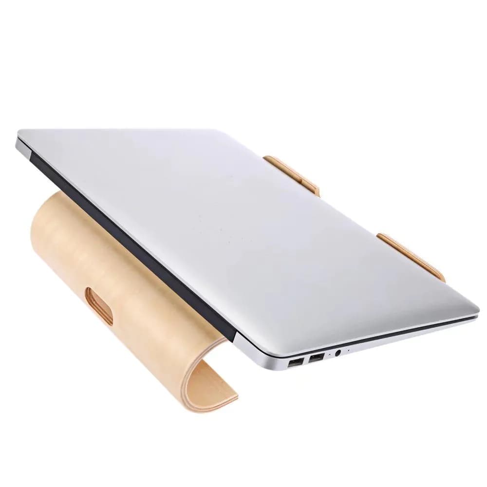 image-Desk Wooden Laptop Stand Holder