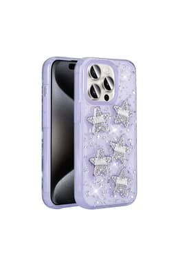 image-iPhone 15 Pro Case with Sparkling Rhinestones + Rhinestone Hand Grip