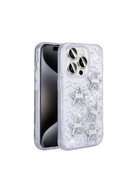 image-iPhone 15 Pro Case with Sparkling Rhinestones + Rhinestone Hand Grip