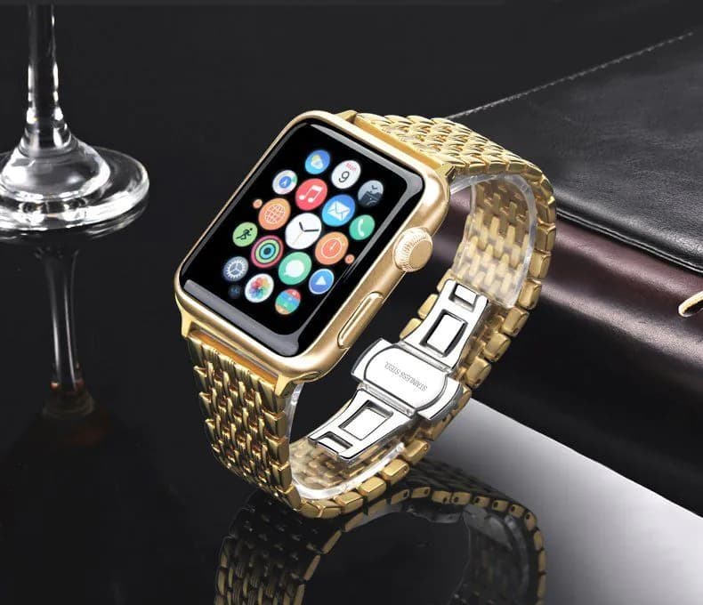 image-Stainless Steel Apple Watch Gold iWatch Band