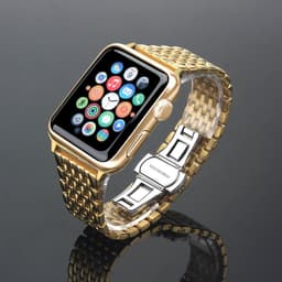 image-Stainless Steel Apple Watch Gold iWatch Band
