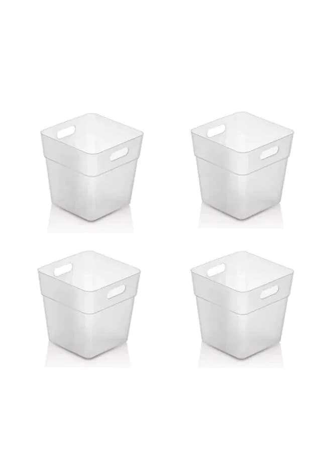 image-Set of 6 Fridge Organizer Bins Refrigerator Door Storage Boxes Clear