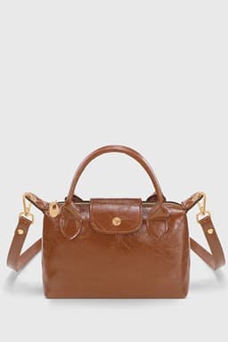 image-Tan Patent Versatile PU Leather Crossbody Bag for Women