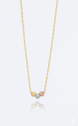 image-Stainless Steel Beaded Necklace for Women