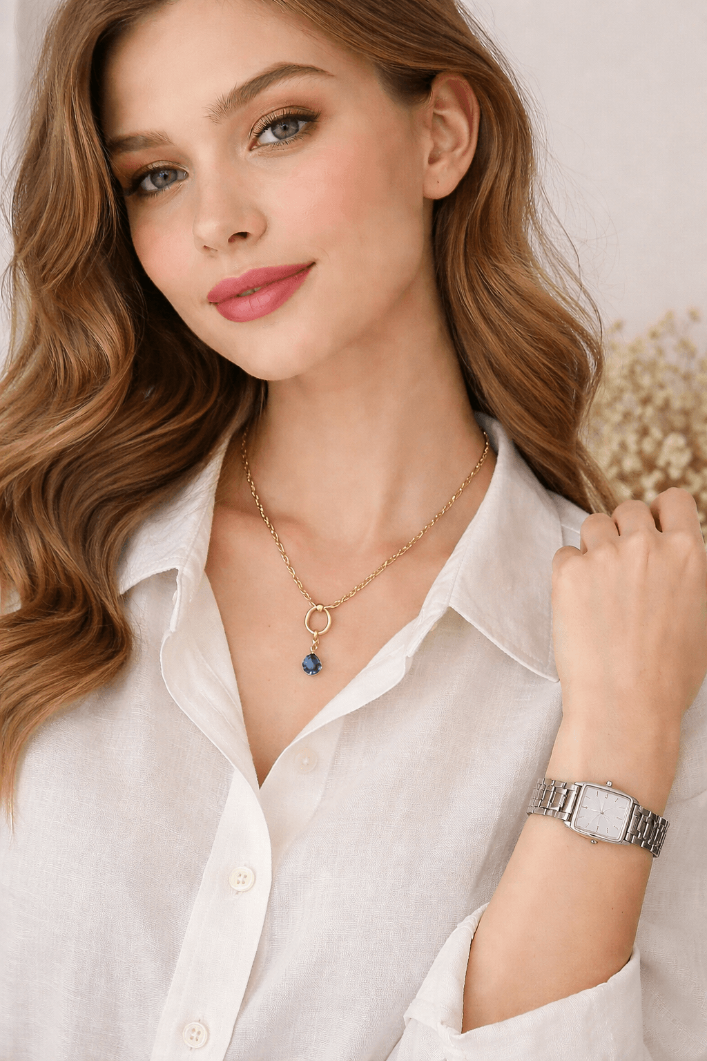 image-Retro Minimal Square Dial Women’s Wrist Watch