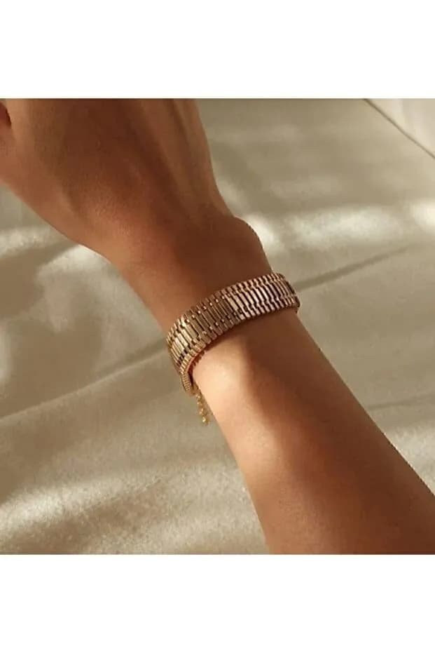 image-Thin Woven Bracelet Adjustable Minimal Elegant Layered Style Fashion
