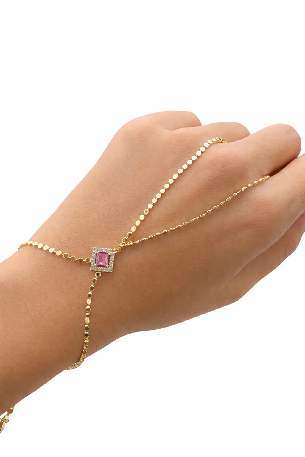 image-VIP Pink Sequin Hand Chain Bracelet